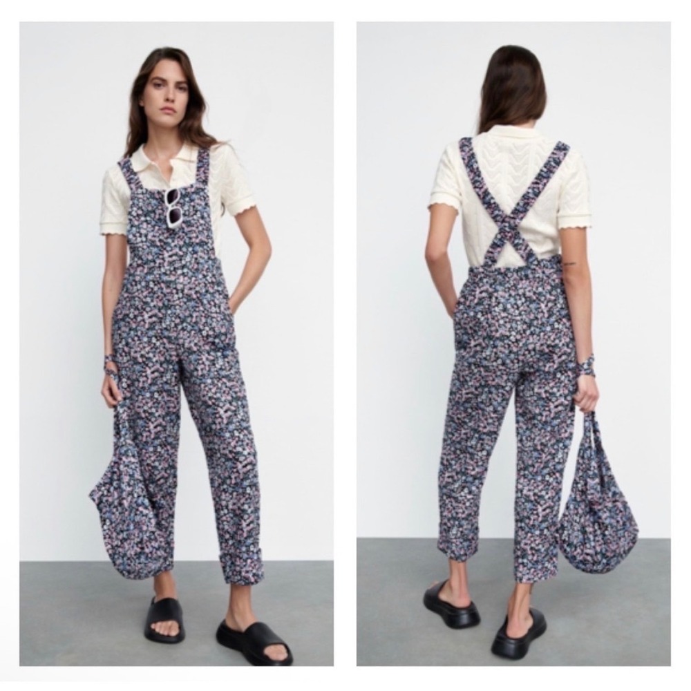 Zara NWOT‎ Cotton Dungarees